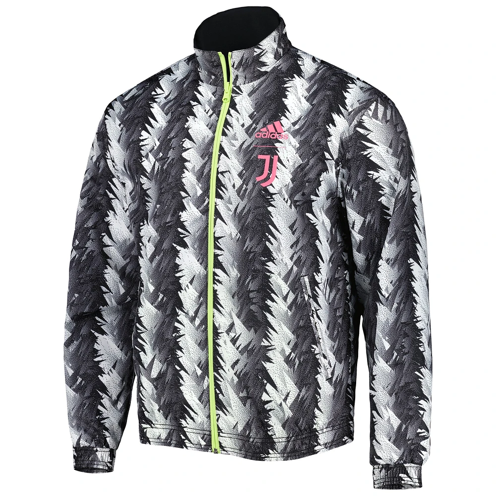 Men's adidas Black Juventus 2022/23 On-Field Team Logo Anthem Reversible Full-Zip Jacket