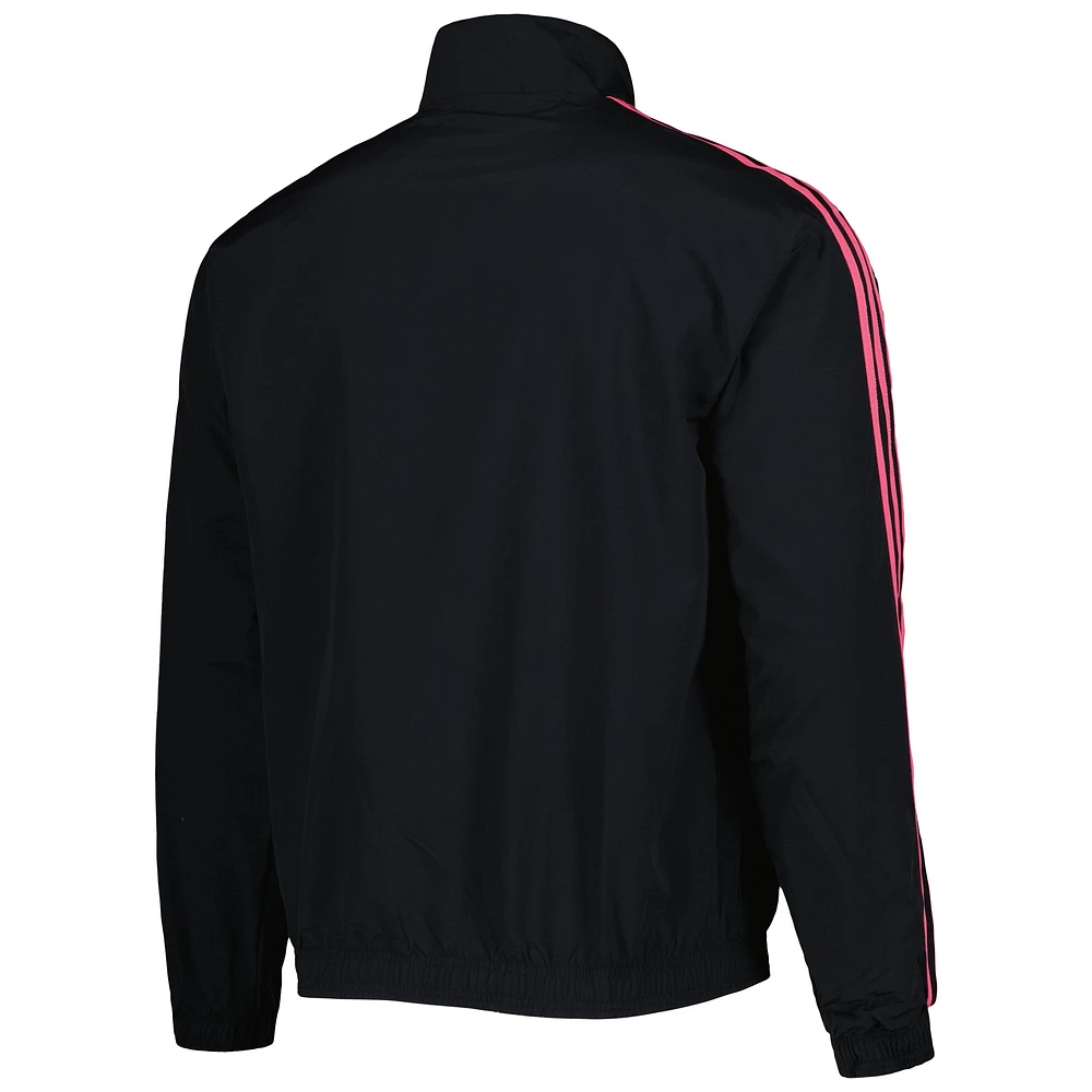 Men's adidas Black Juventus 2022/23 On-Field Team Logo Anthem Reversible Full-Zip Jacket