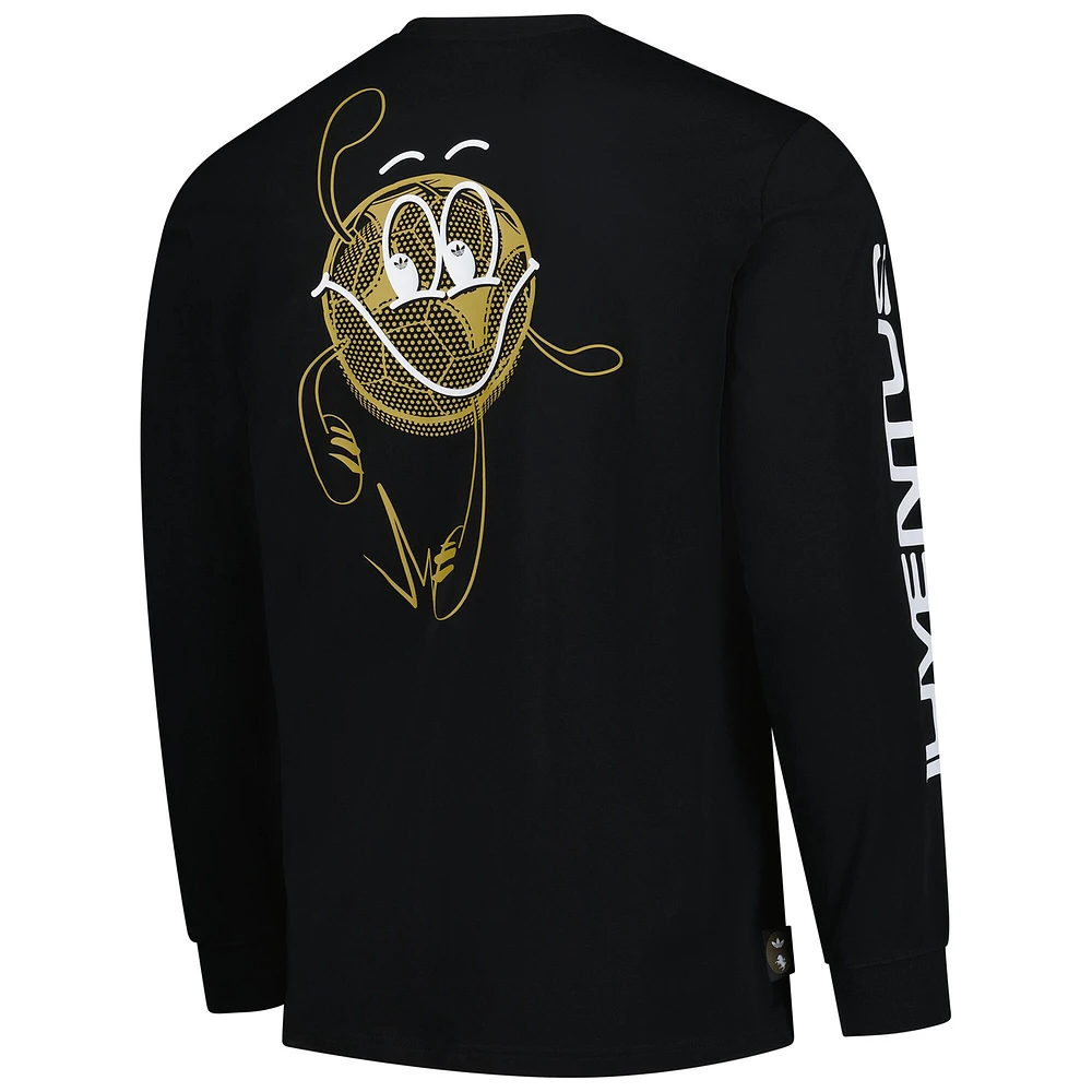 Men's adidas Black Juventus Culturewear Long Sleeve T-Shirt