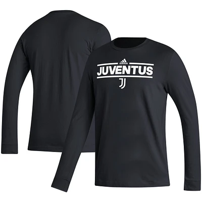 T-shirt adidas Juventus Dassler à manches longues noir pour hommes