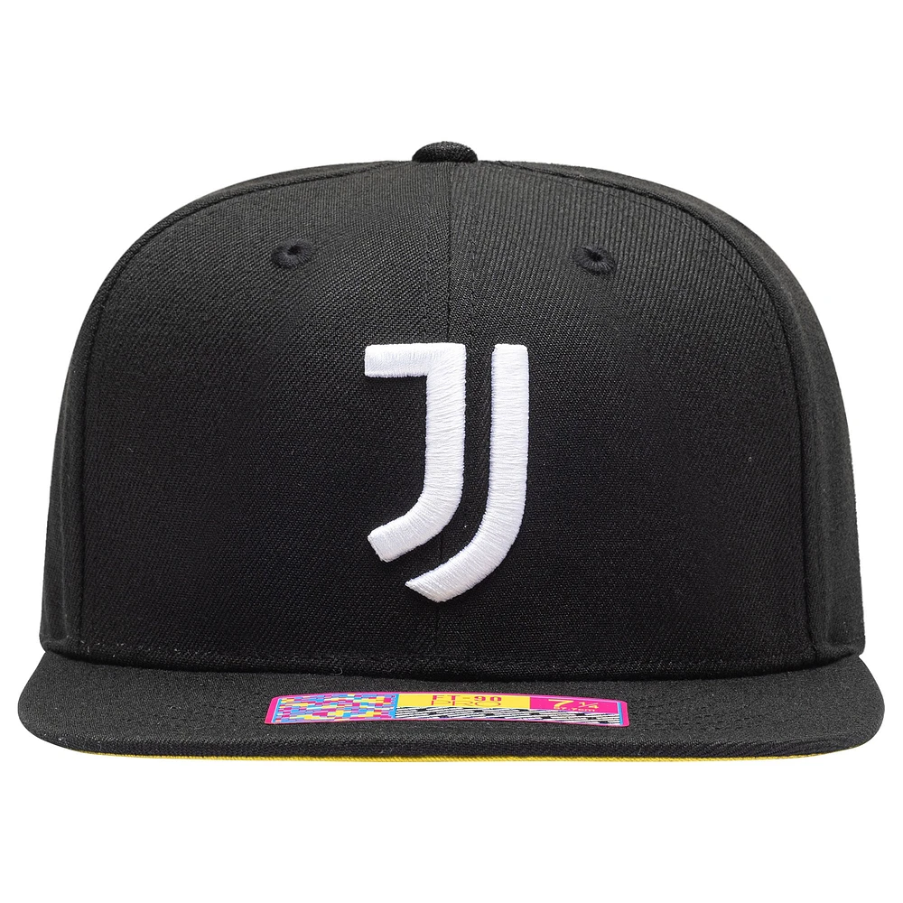 Men's Black Juventus Draft Night Fitted Hat