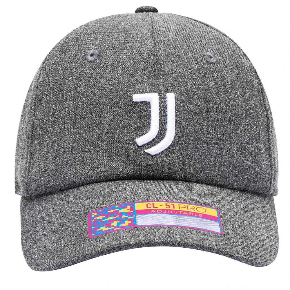 Men's Heather Black Juventus Berkeley Classic Adjustable Hat
