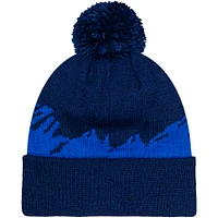 Men's Navy Juventus Pixel Cuffed Knit Hat with Pom