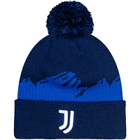 Men's Navy Juventus Pixel Cuffed Knit Hat with Pom