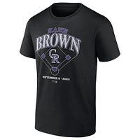 T-shirt fanatiques noir Kane Brown x Colorado Rockies pour hommes