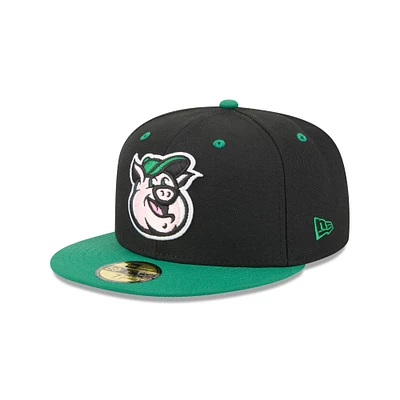 Casquette ajustée 59FIFTY noire New Era Kannapolis Cannon Ballers Theme Nights pour homme