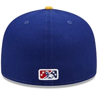 Men's New Era Red/Blue Kannapolis Cannon Ballers Marvel x Minor League 59FIFTY Fitted Hat