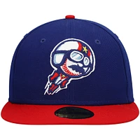 Men's New Era Royal Kannapolis Cannon Ballers Authentic Collection Road 59FIFTY Fitted Hat