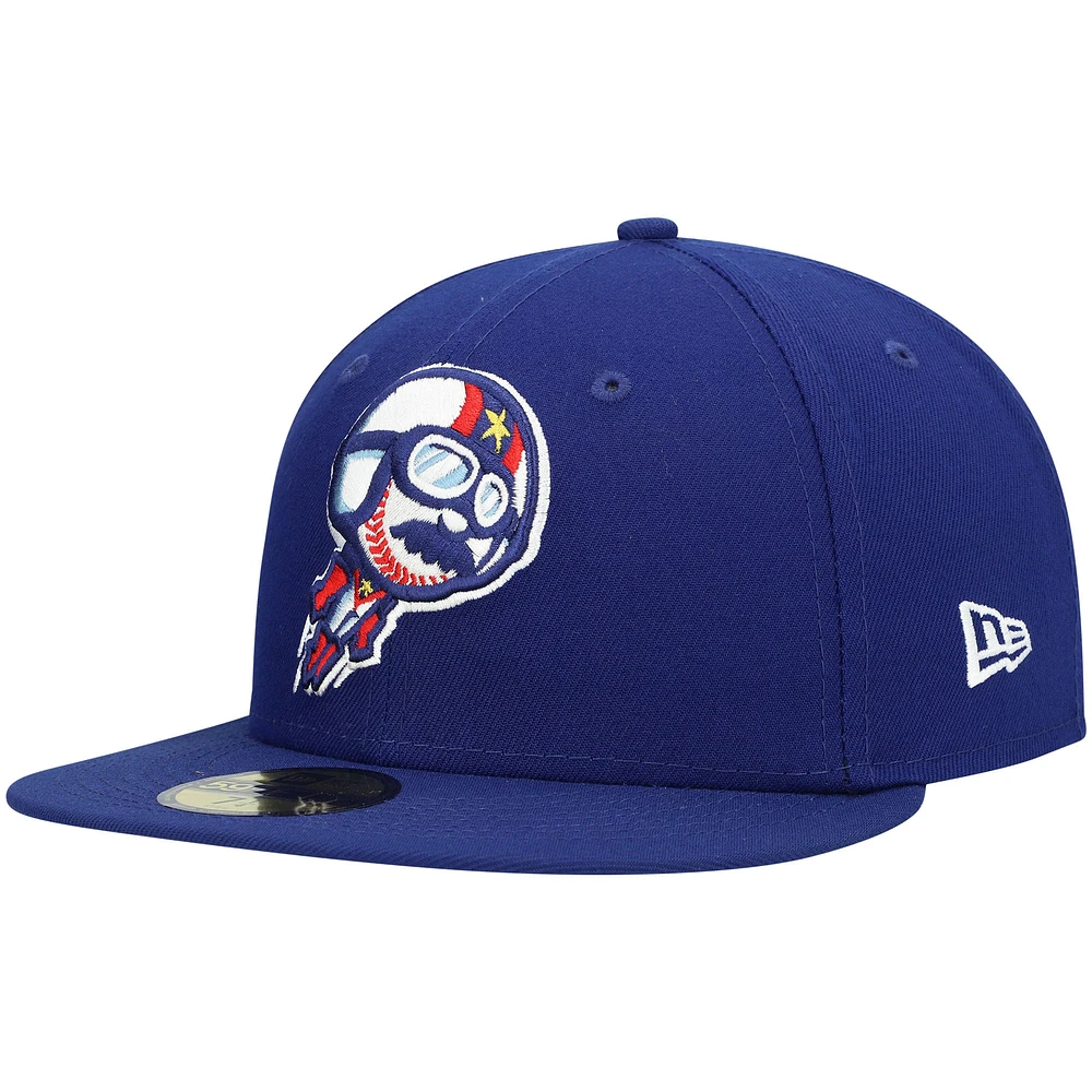 Casquette ajustée New Era Royal Kannapolis Cannon Ballers Authentic Collection Team Home 59FIFTY pour homme