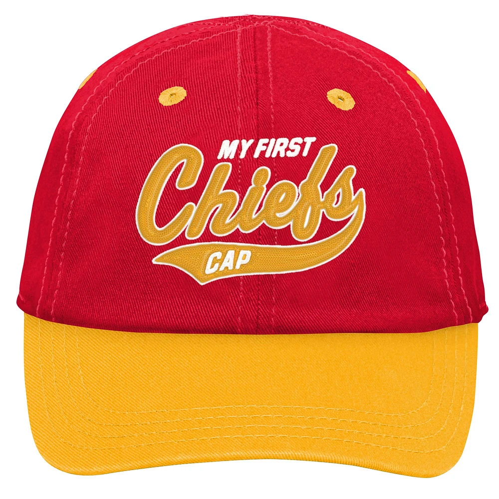 Casquette flexible My First Tail Sweep Slouch Flex des Chiefs de Kansas City pour bébé, rouge/or