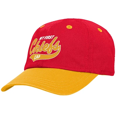 Casquette flexible My First Tail Sweep Slouch Flex des Chiefs de Kansas City pour bébé, rouge/or