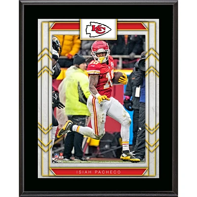 Plaque de joueur sublimée Isiah Pacheco Kansas City Chiefs 10,5" x 13"