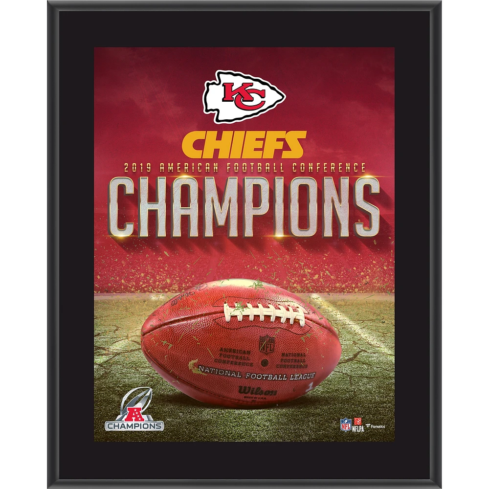 Kansas City Chiefs 10.5" x 13" AFC Champions Sublimated Plaque