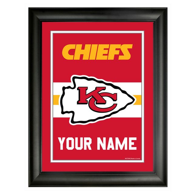 Cadre d'équipe personnalisé des Chiefs de Kansas City 12 `` x 16 ''