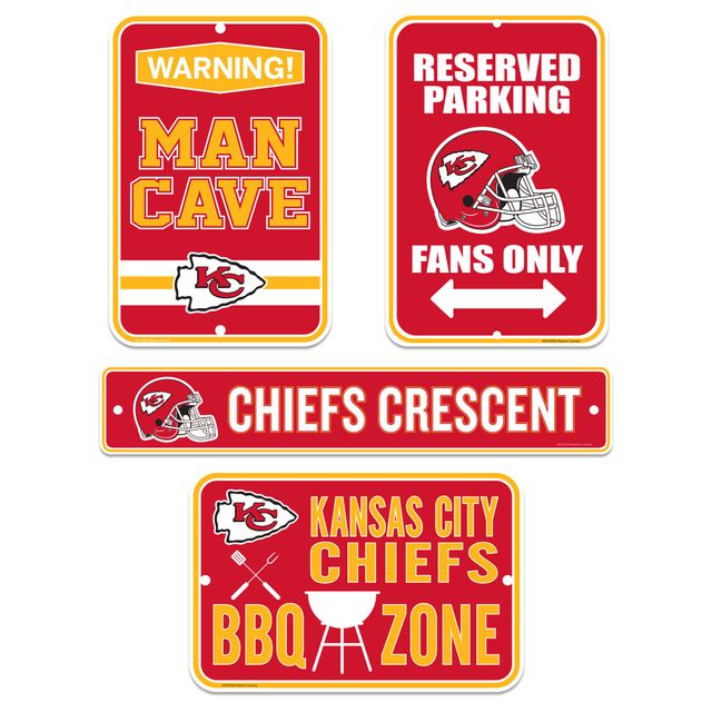 Kansas City Chiefs 4 pièces Fan Sign - Set