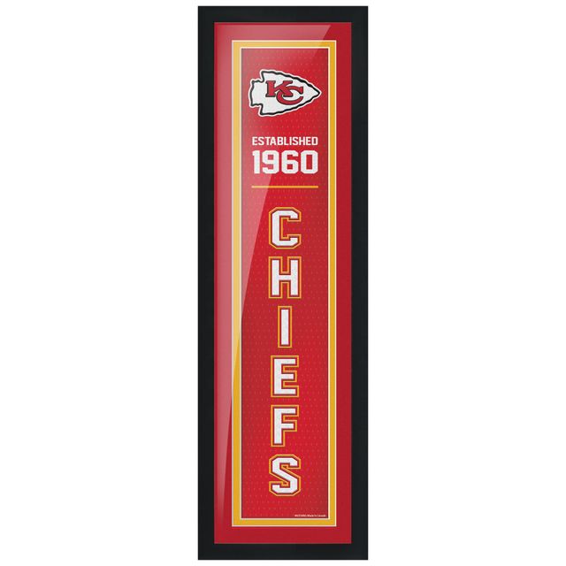 Kansas City Chiefs - 6'' x 22'' Art encadré établi