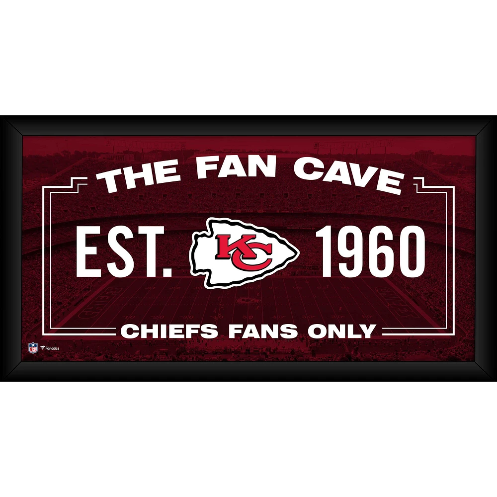 Collage encadré de grotte de fans des Chiefs de Kansas City 10" x 20"