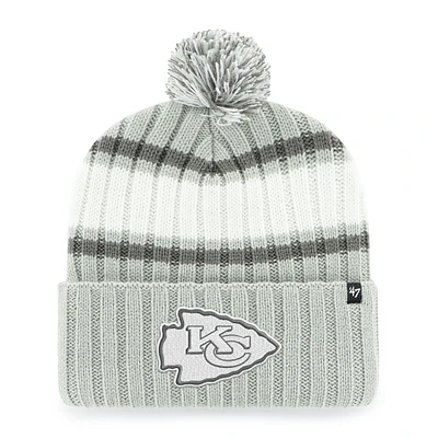 Bonnet en tricot à revers avec pompon Kansas City Chiefs '47 pour homme, gris