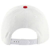 Men's '47  White/Red Kansas City Chiefs Double Header Clean Up Adjustable Hat