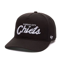 Men's '47 Black Kansas City Chiefs Attitude Hitch Relaxed Adjustable Hat