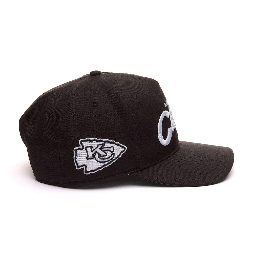 Men's '47 Black Kansas City Chiefs Attitude Hitch Relaxed Adjustable Hat