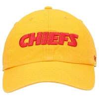Men's '47 Gold Kansas City Chiefs Clean Up Script Adjustable Hat