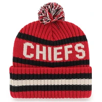 Men's '47 Red Kansas City Chiefs Bering Cuffed Knit Hat with Pom