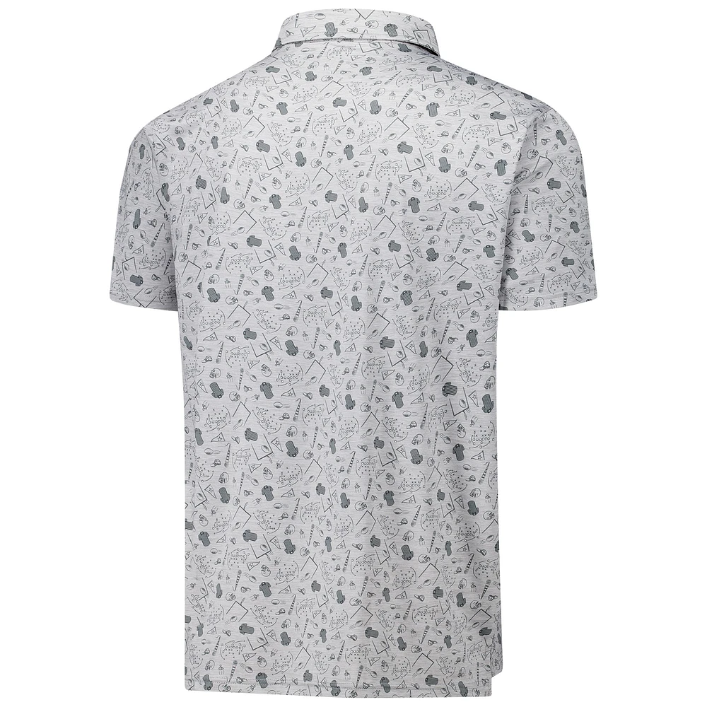 Polo Releless Antigua Heather Grey pour homme des Kansas City Chiefs