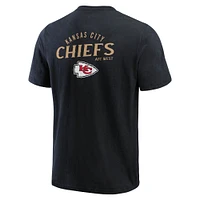 Men's Darius Rucker Collection by Fanatics Black Kansas City Chiefs Washed Henley T-Shirt