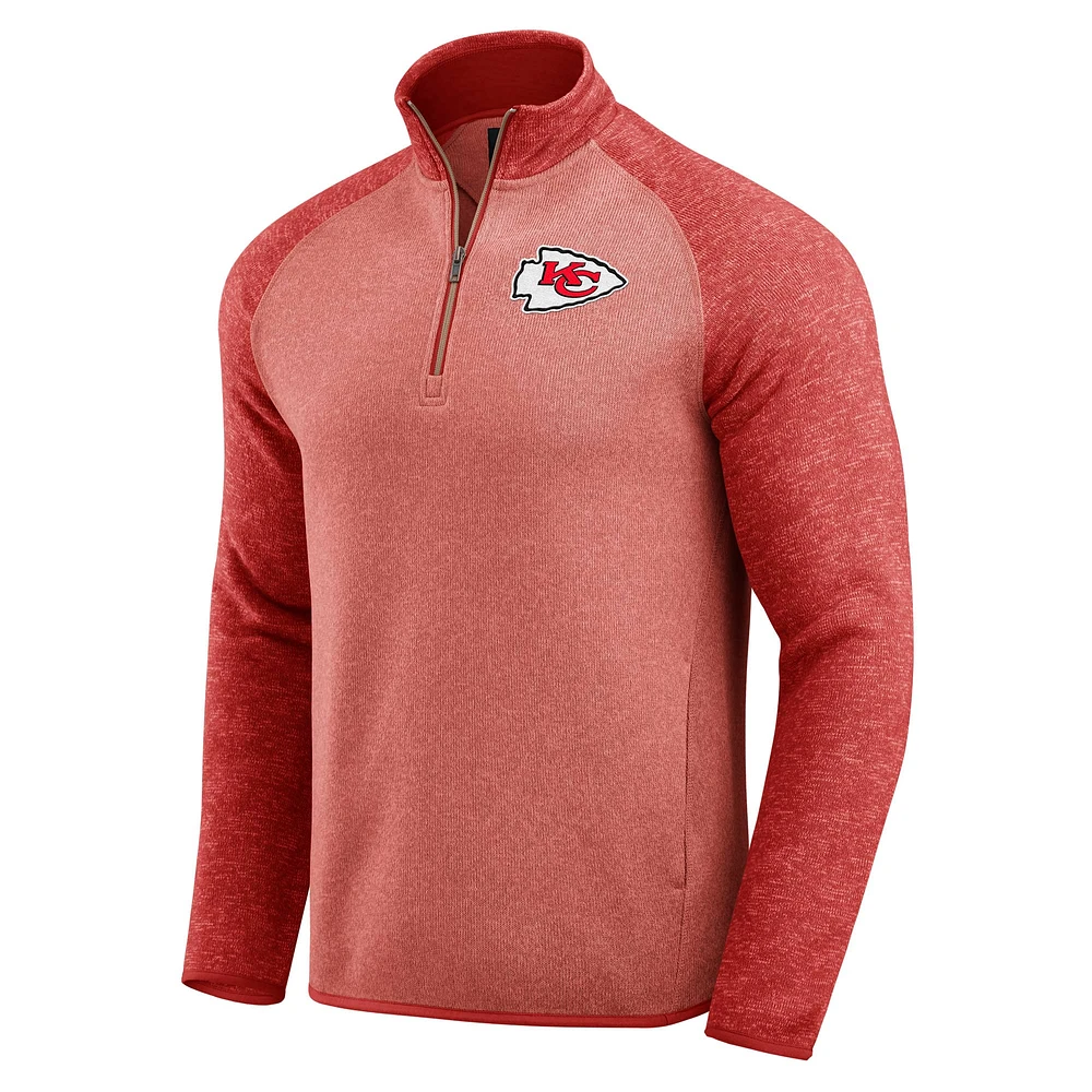 Men's Darius Rucker Collection by Fanatics Red Kansas City Chiefs Tonal Quarter-Zip Jacket