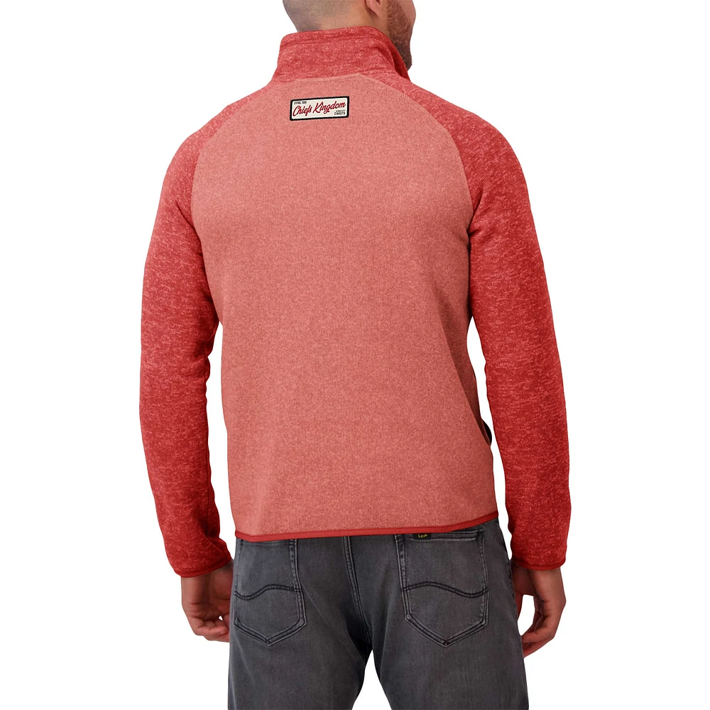 Men's Darius Rucker Collection by Fanatics Red Kansas City Chiefs Tonal Quarter-Zip Jacket