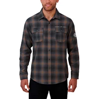 Chemise boutonnée à manches longues classique en flanelle pour homme de la collection Darius Rucker Fanatics Tan Kansas City Chiefs