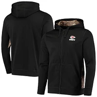 Men's Dunbrooke Black/Realtree Camo Kansas City Chiefs Decoy Tech Fleece Full-Zip Hoodie