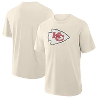 Men's Fanatics  Cream Kansas City Chiefs Slub T-Shirt