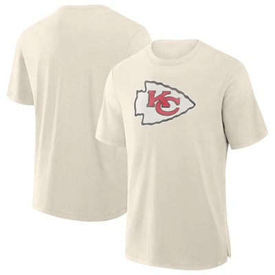 Men's Fanatics  Cream Kansas City Chiefs Slub T-Shirt