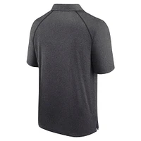 Polo raglan Making Waves pour homme Fanatics Heather Charcoal Kansas City Chiefs