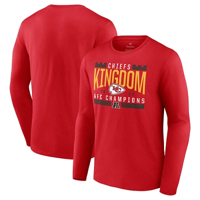 Men's Fanatics Red Kansas City Chiefs 2023 AFC Champions Hometown Not Done Long Sleeve T-Shirt