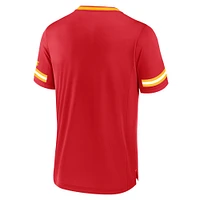 Men's Fanatics Red Kansas City Chiefs Stripe Stacking T-Shirt