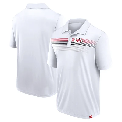Polo blanc Interlock Fanatics pour hommes, victoire des Chiefs de Kansas City