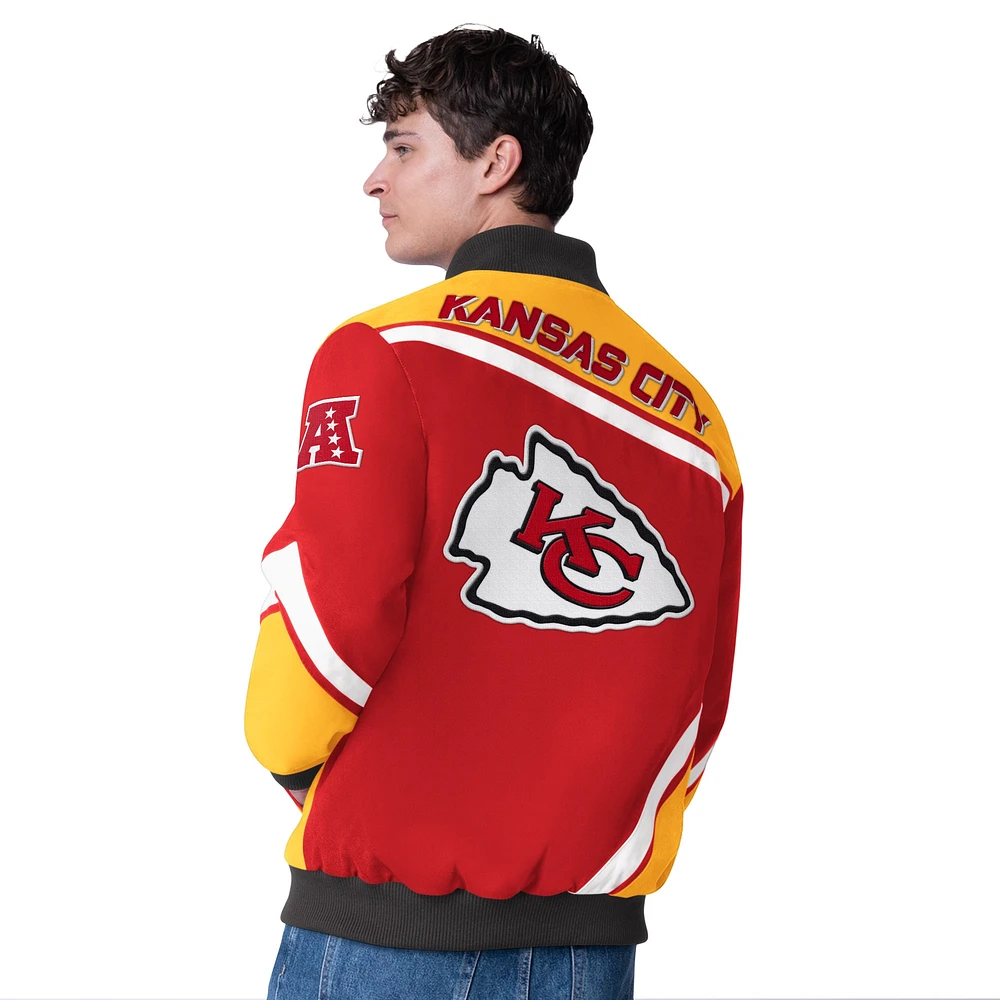 Men's G-III Extreme  Red Kansas City Chiefs Maximum Racing Full-Snap Jacket