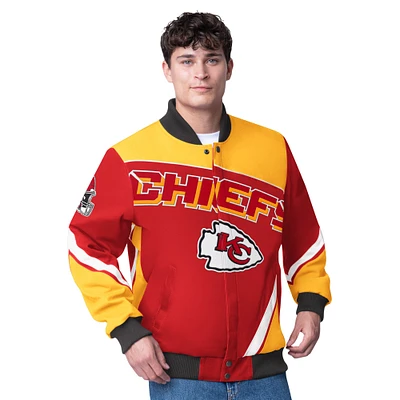 Veste à boutons-pression G-III Extreme Red Kansas City Chiefs Maximum Racing pour homme