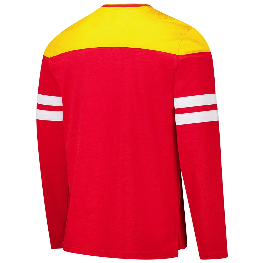 Men's G-III Sports by Carl Banks Red/Gold Kansas City Chiefs Adaptive Hail Mary Long Sleeve T-Shirt