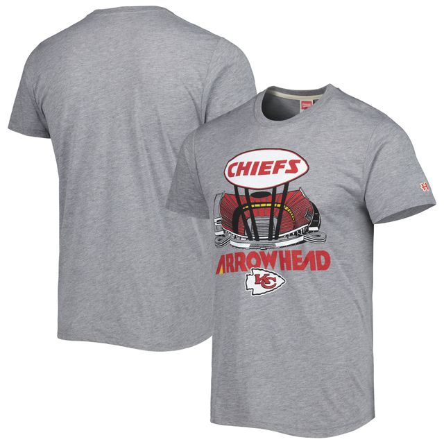T-shirt triple mélange Homage Grey Kansas City Chiefs Stadium pour homme