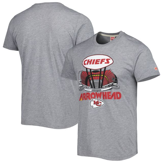 T-shirt triple mélange Homage Grey Kansas City Chiefs Stadium pour homme