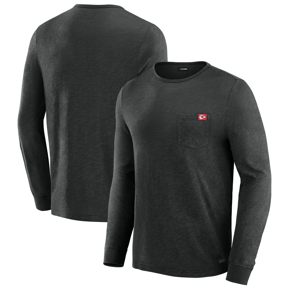 Men's J. Palmer Black Kansas City Chiefs In-The-Pocket Long Sleeve T-Shirt