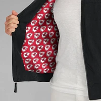 Men's J. Palmer Black Kansas City Chiefs Lightweight Cover-4 Tri-Blend Full-Zip Jacket
