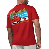 Men's Margaritaville Red Kansas City Chiefs License to Chill T-Shirt