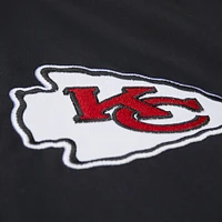 Men's Mitchell & Ness Black Kansas City Chiefs Double Down Satin Full-Snap Jacket