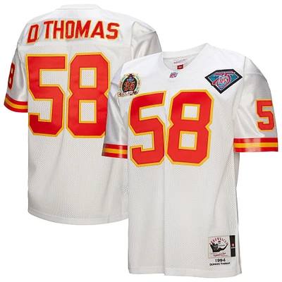 Maillot de joueur retraité authentique Mitchell & Ness Derrick Thomas White Kansas City Chiefs 1994 pour homme