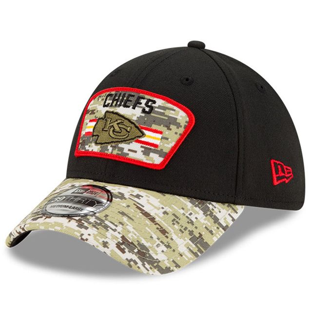 Casquette 39THIRTY Flex pour homme New Era, noir/camouflage Kansas City Chiefs 2021 Salute To Service